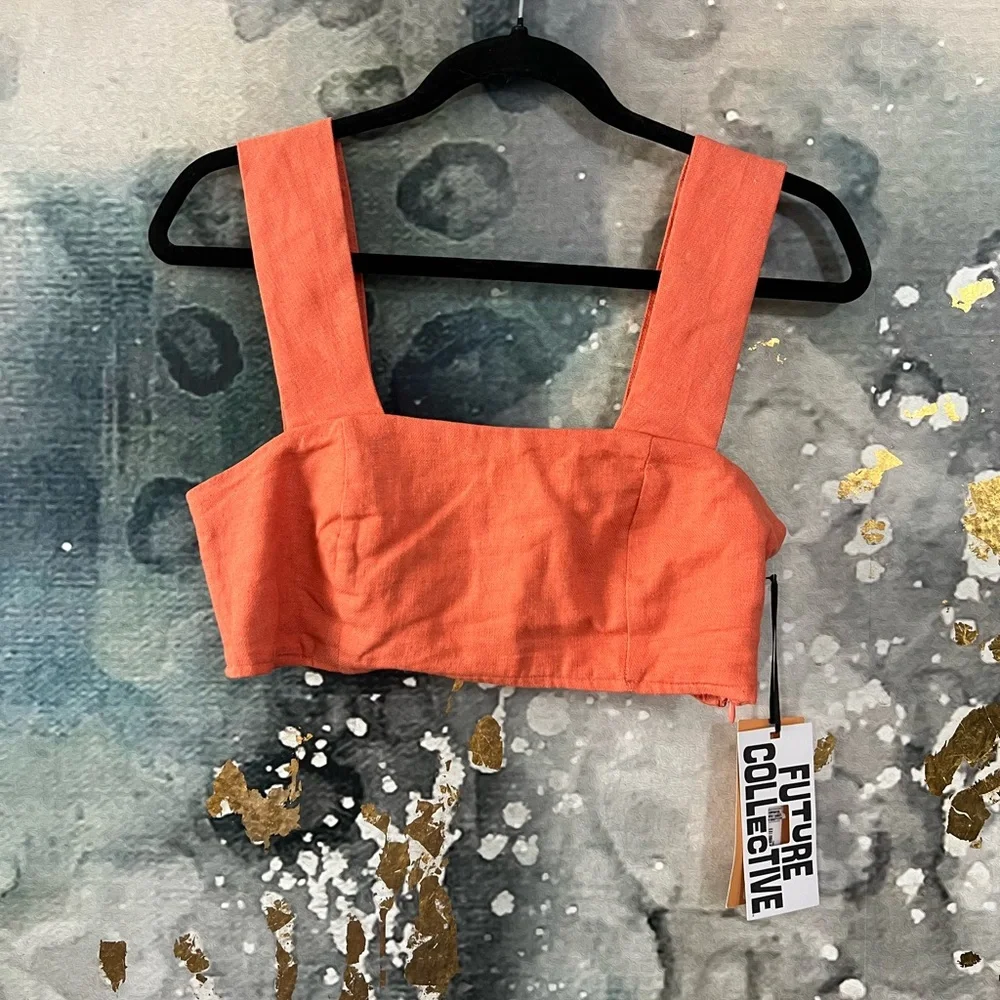 Future Collective | Orange Crop Top - Picture 3 of 5